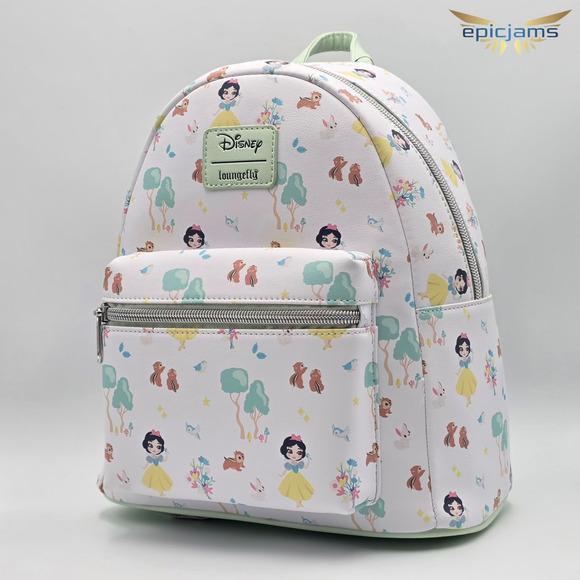 Loungefly Disney Snow White And The Seven Dwarfs Chibi Art Mini Backpack Bag - Picture 3 of 5
